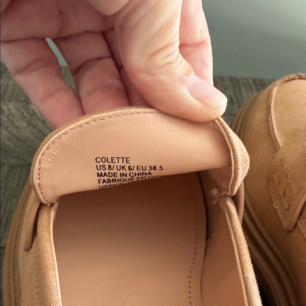 JustFab Tan Loafers - Picture 5 of 6